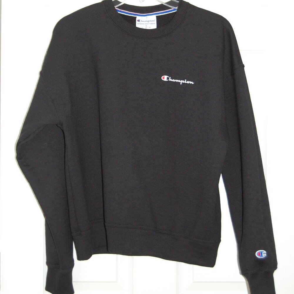Champion Black Sweatshirt, Women Size S (44" Bust)